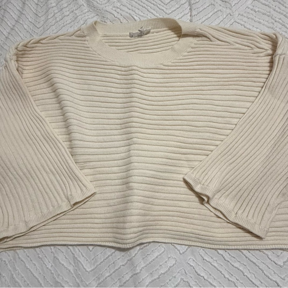 Jack by BB Dakota Women's Cream Ribbed Sweater